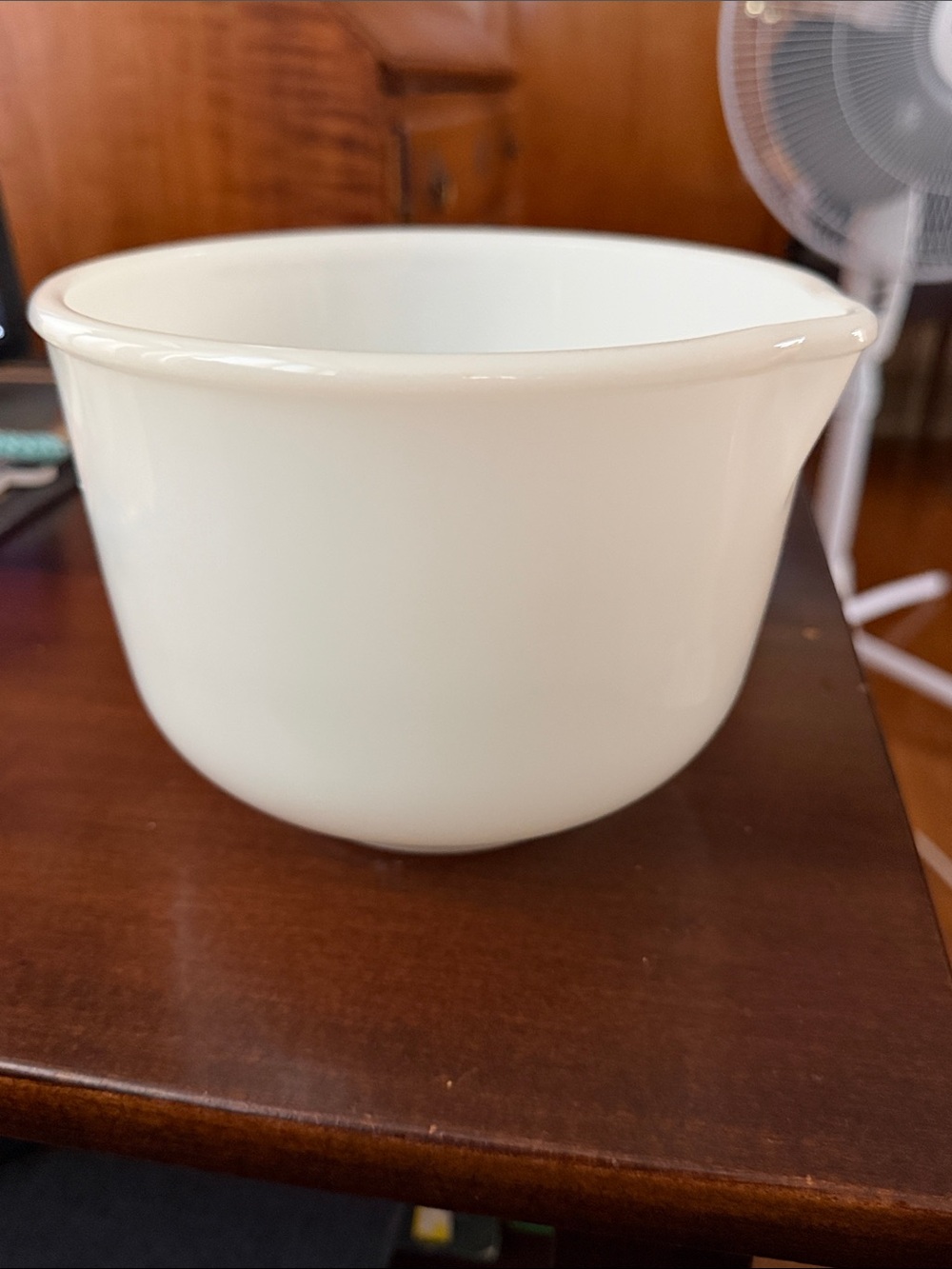 Fire King for Sunbeam White Ceramic Mixing Bowl with Pour Spout